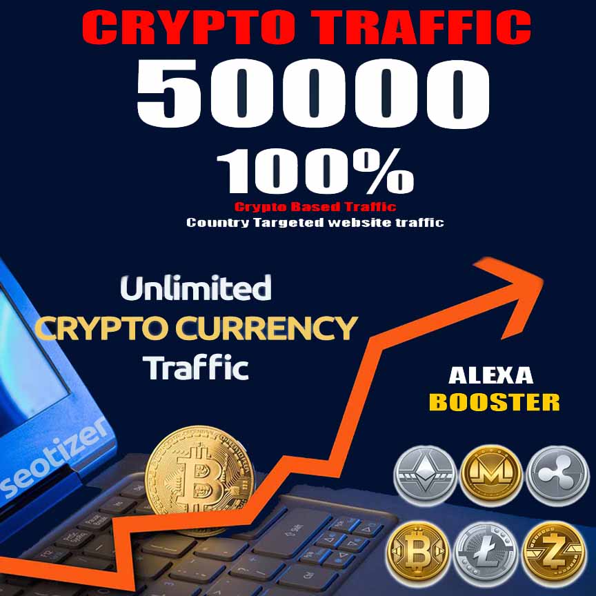 Non Stop CRYPTO CURRENCY Organic Web Traffic for 30 Days